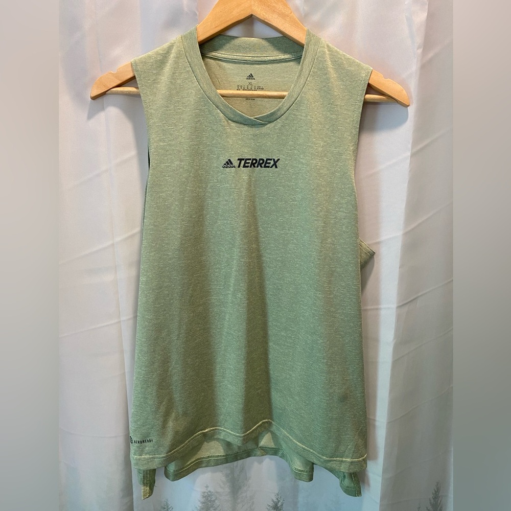 adidas TERREX Sleeveless Performance Tank in Sage Green